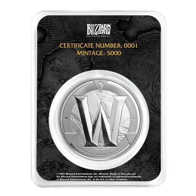 PAMP Suisse World of Warcraft 1oz Silver Token