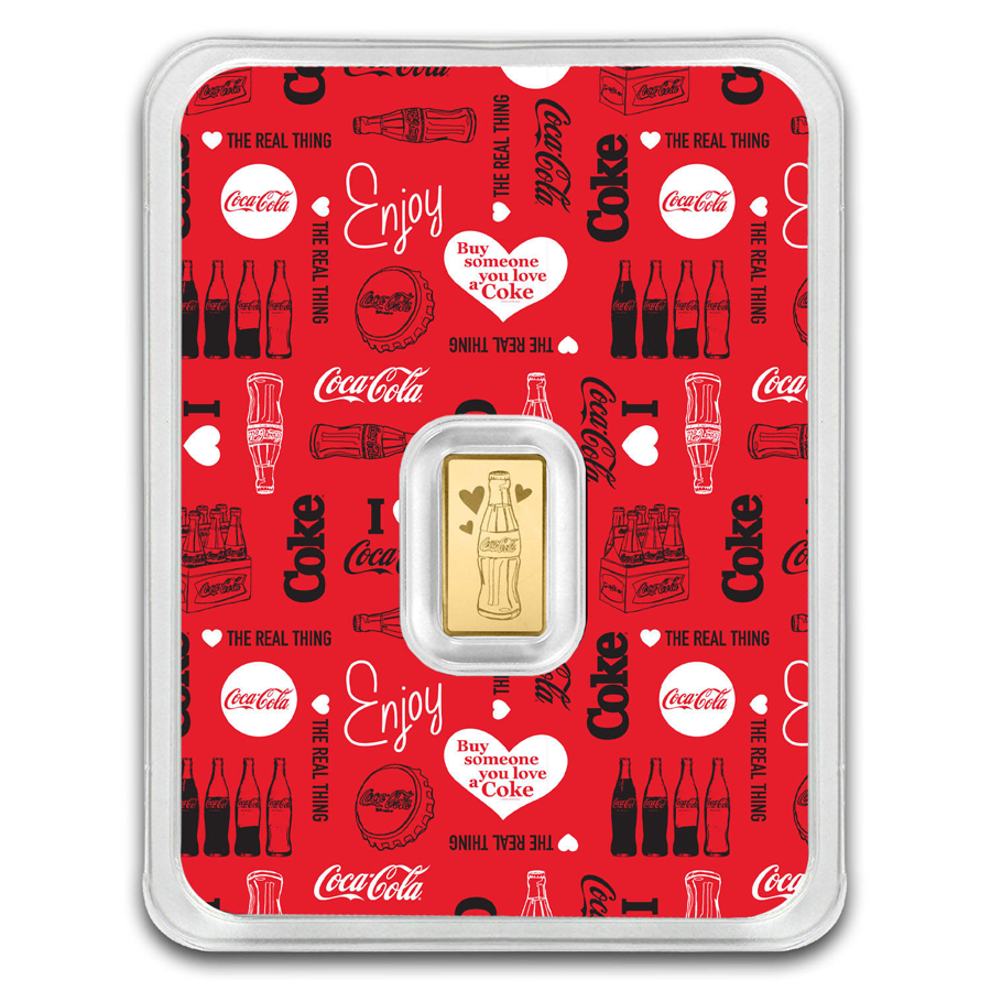 Pamp Suisse 0.5g Coca-cola Valentain day Gold Bar