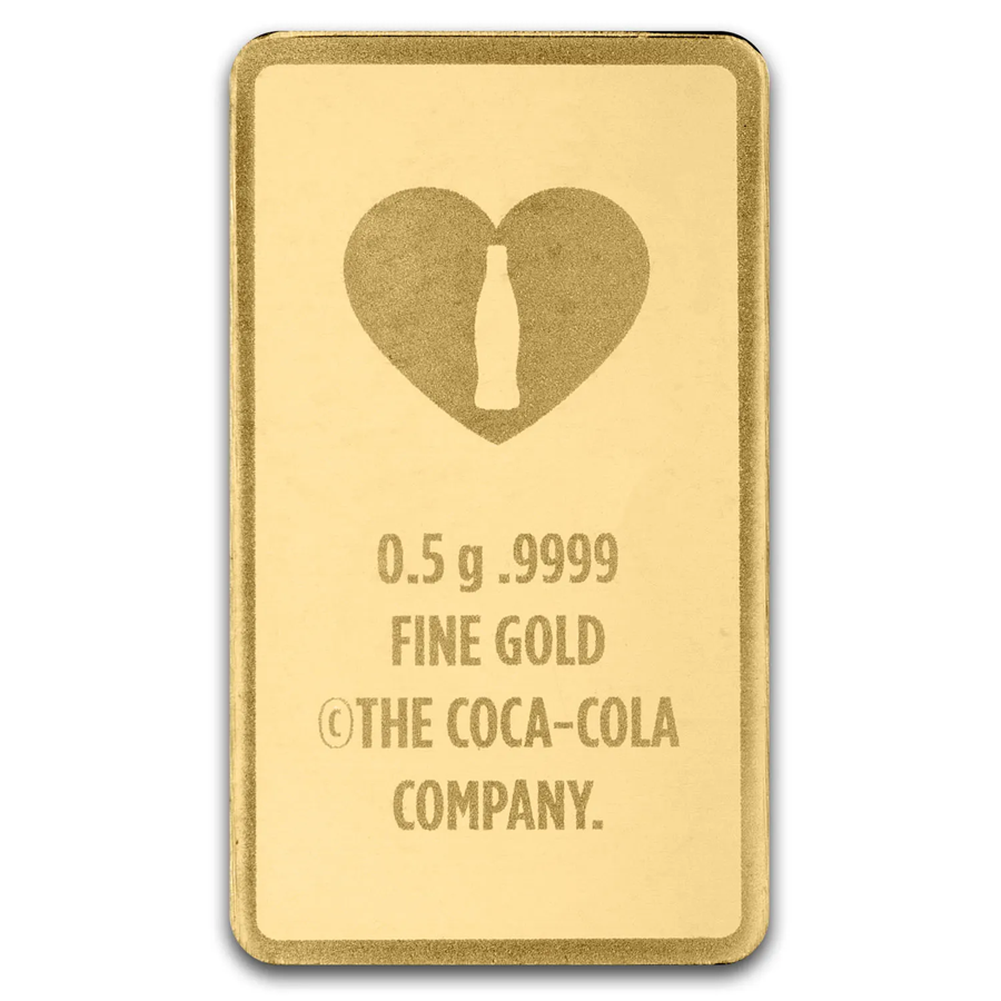 Pamp Suisse 0.5g Coca-cola Valentain day Gold Bar