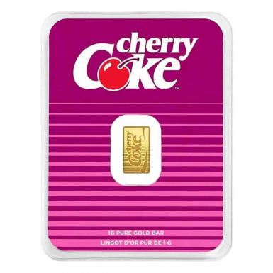 Pamp Suisse 1g Coca-cola Cherry coke Gold Bar