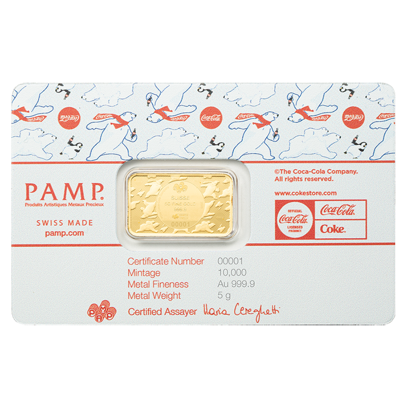 Pamp Suisse Coca-cola Polar Bear & Friends 5g Minted Bar