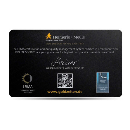 Heimerle Meule 1g Christmas Gold Bar