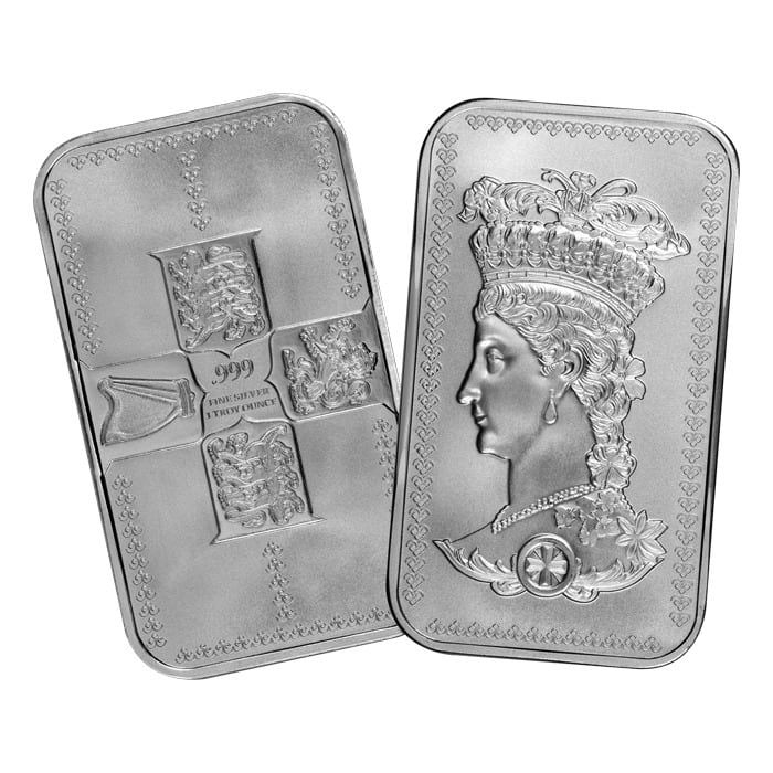 1oz Gothic Crown Silver Bar