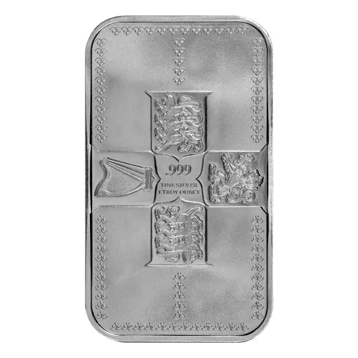 1oz Gothic Crown Silver Bar