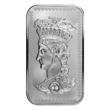 1oz Gothic Crown Silver Bar