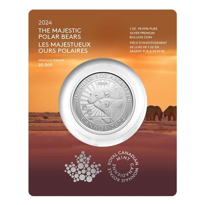 2024 The Majestic Polar Bears 1oz silver coin