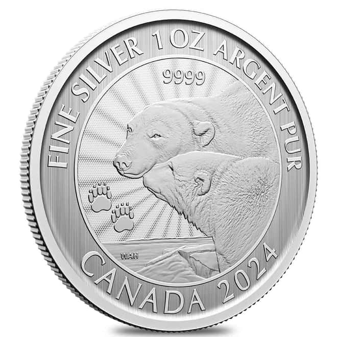 2024 The Majestic Polar Bears 1oz silver coin