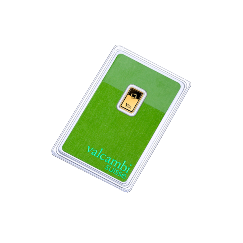 valcambi Suisse 1 gram Green Minted bar