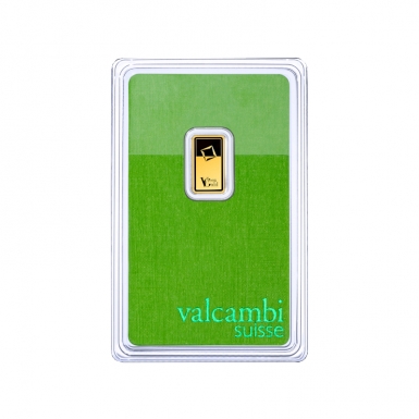 valcambi Suisse 1 gram Green Minted bar