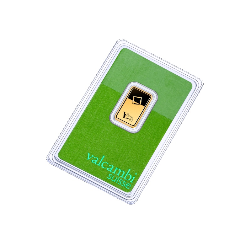valcambi Suisse 5 gram Green Minted bar