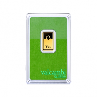 valcambi Suisse 5 gram Green Minted bar