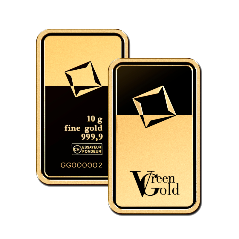 valcambi Suisse 10 gram Green Minted bar