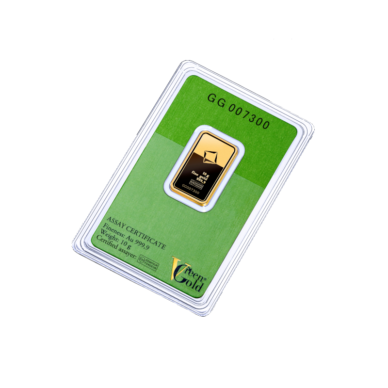 valcambi Suisse 10 gram Green Minted bar