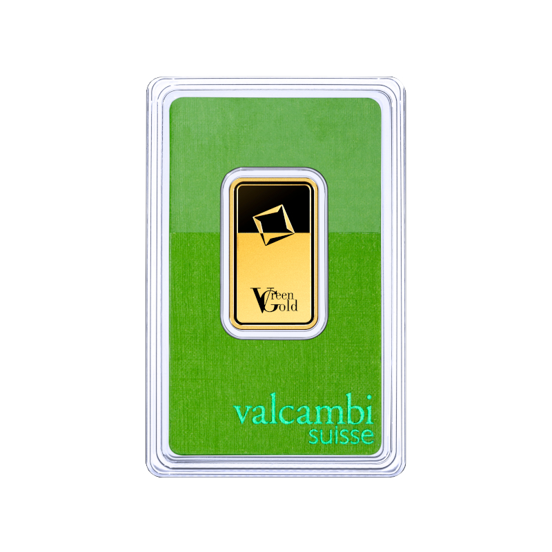 valcambi Suisse 20 gram Green Minted bar