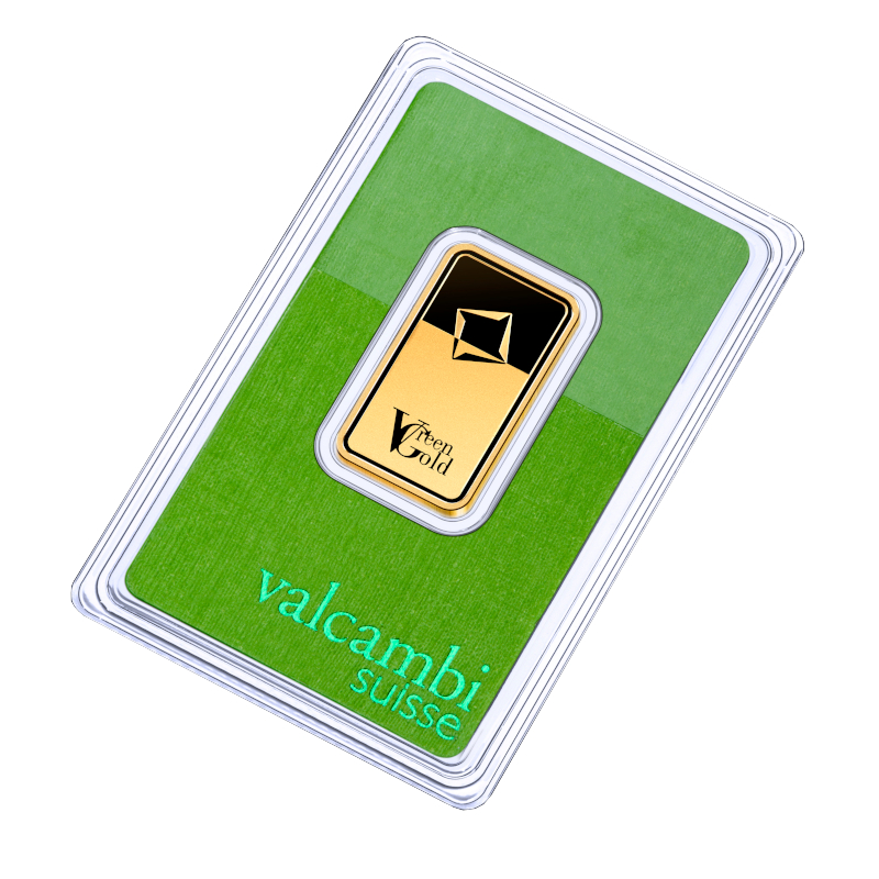 valcambi Suisse 20 gram Green Minted bar