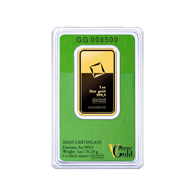valcambi Suisse 1 oz Green Minted bar