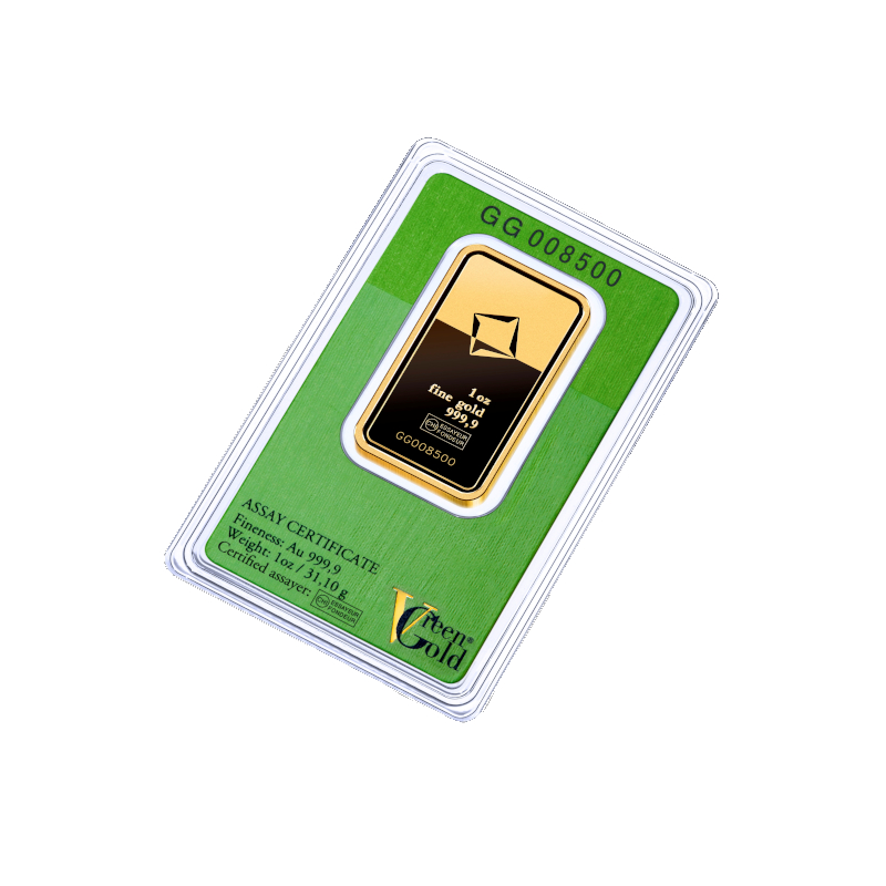 valcambi Suisse 1 oz Green Minted bar