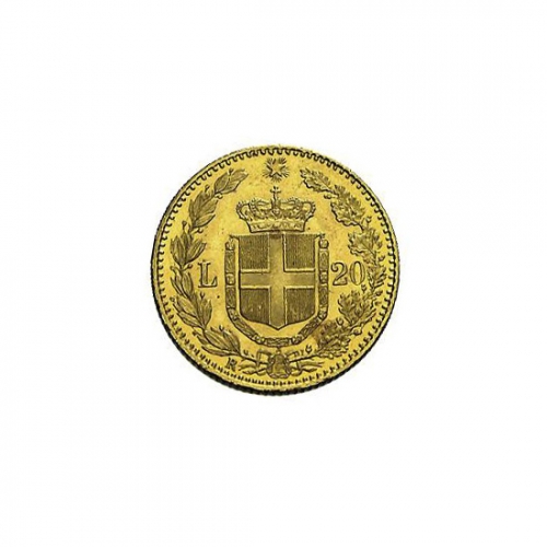 Italian 20 lira Umberto I Gold Coin