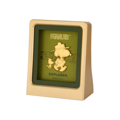 Peanuts Snoopy 24K Gold Foil in Frame - Beagle Scout
