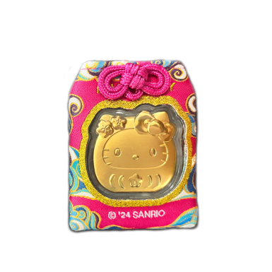 Sanrio Hello Kitty Daruma Gold Foil Charm Bag