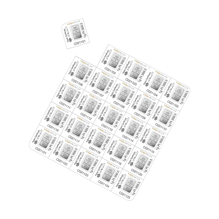 Pamp 25 x 1 Multigram Platinum bar