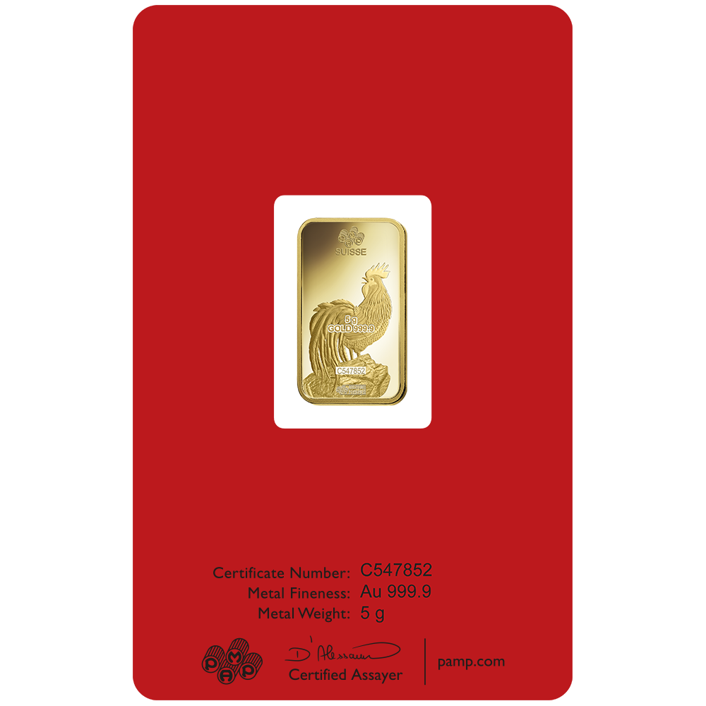Pamp Suisse Lunar 2017 Looster 5g Gold Bar