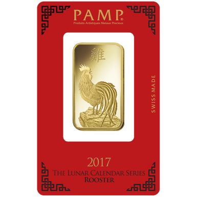 Pamp Suisse Lunar 2017 Looster 1oz Gold Bar