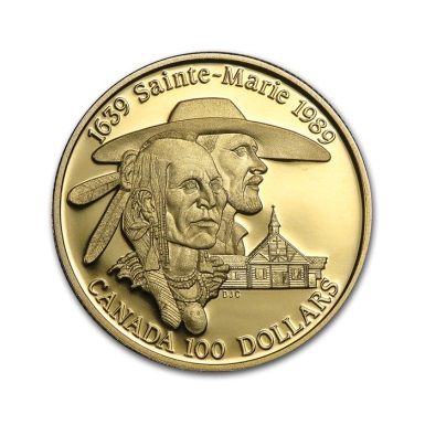 1989 Canada 1/4 oz Proof Gold Sainte-Marie coin