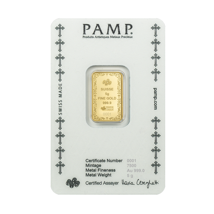 Pamp Suisse New Cross of Christianity 5g Minted Bar