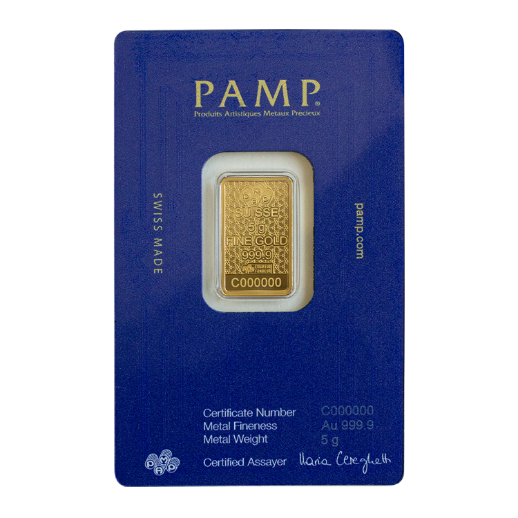 Pamp Suisse Arabian House 5g Minted Bar (w/Box & Pendent)