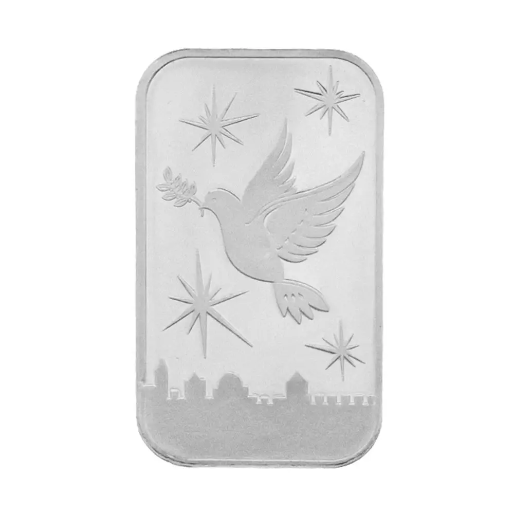 ICMC 1oz silver Dove of Peace in a gift box