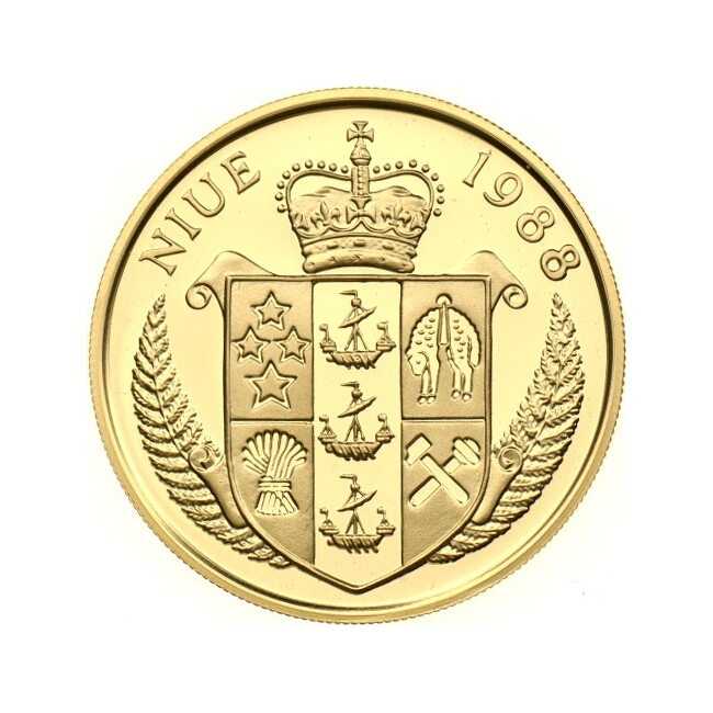 Niue 250 Dollars John F Kennedy 1988 proof Gold coin