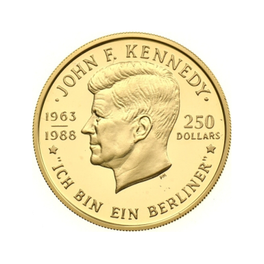 Niue 250 Dollars John F Kennedy 1988 proof Gold coin