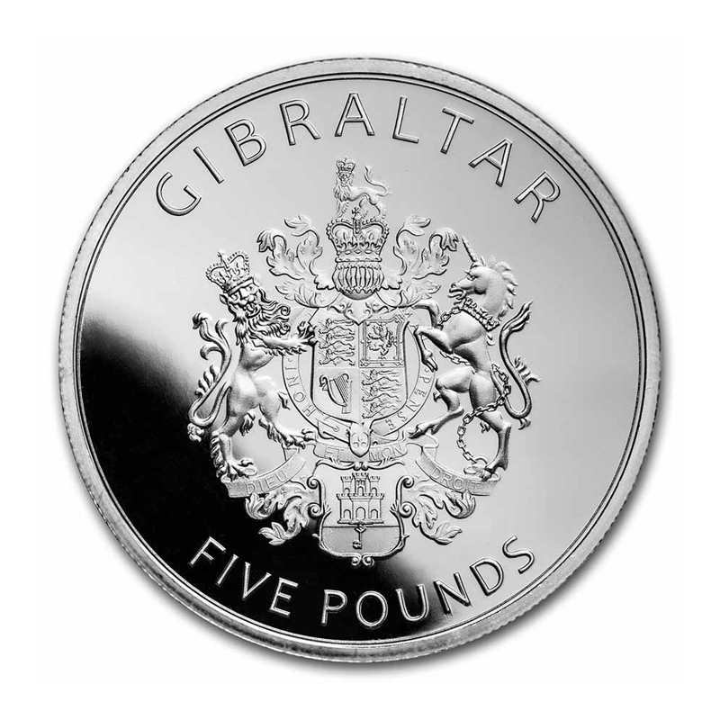 Gibraltar moorish castle Platinum 1oz Reverse proof  coin