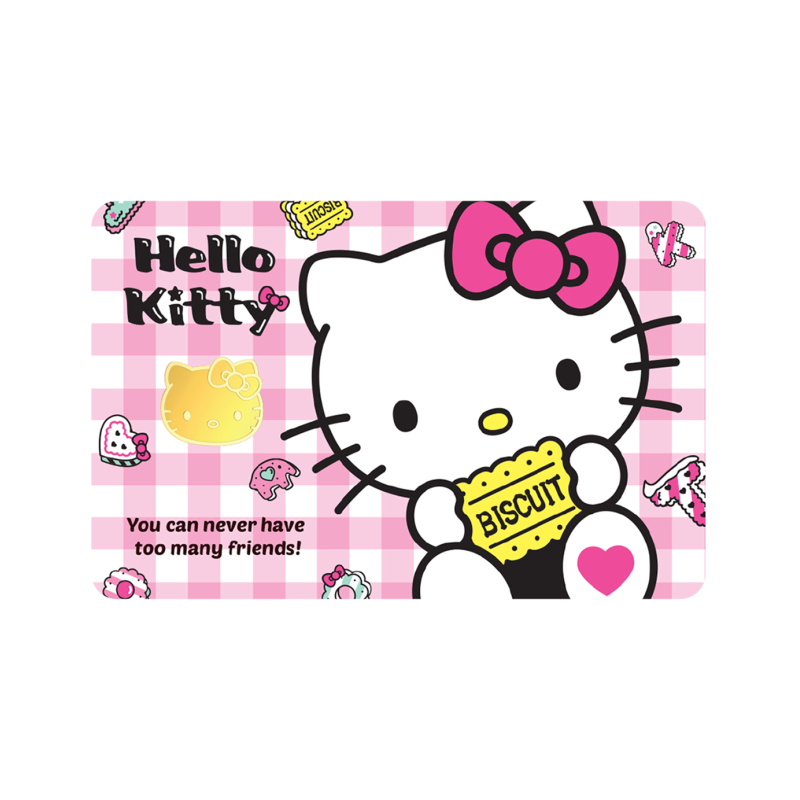 Aurora Sanrio Hello kitty with biscuit 1g Gold bar