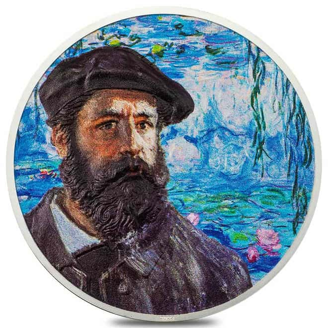 CIT Masters of Art Claude Monet 2oz coloured silver coin