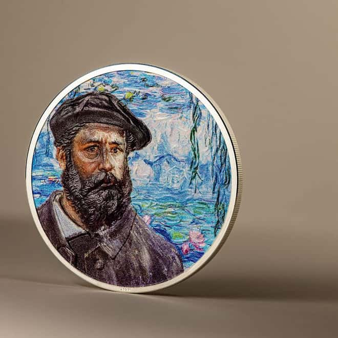 CIT Masters of Art Claude Monet 2oz coloured silver coin