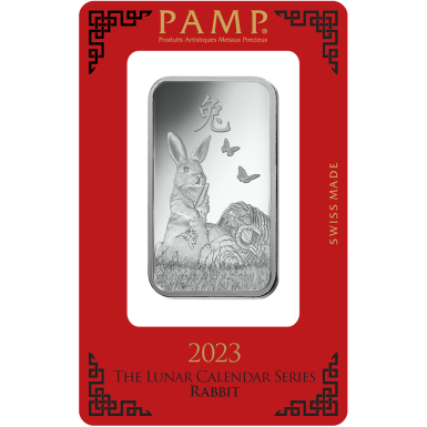 Pamp Suisse Lunar 2023 Rabbit 1oz Silver Bar