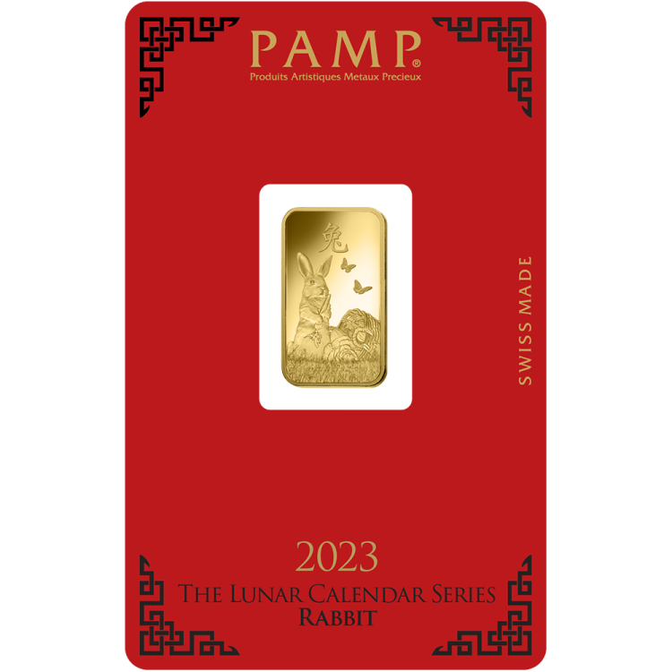 Pamp Suisse Lunar 2023 Rabbit 5g Gold Bar