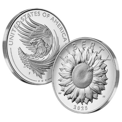 2025 P American Liberty  Sunflower Proof 1oz Medal