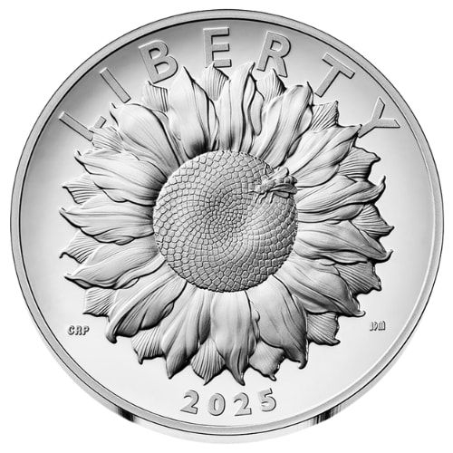 2025 P American Liberty  Sunflower Proof 1oz Medal