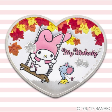 Hello Kitty My Melody Fall Leaves 1oz Silver Proof