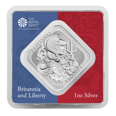 Britania and Liberty 1oz Silver Bar (in Blister)