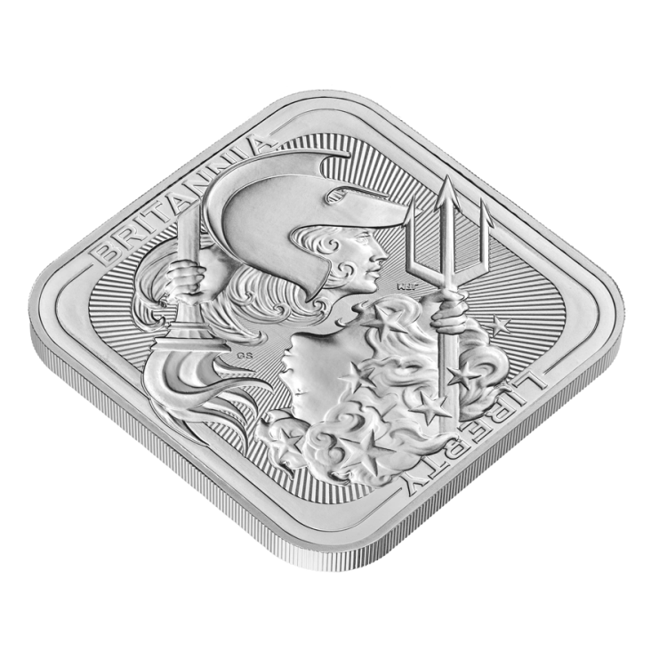 Britania and Liberty 10oz Silver Bar