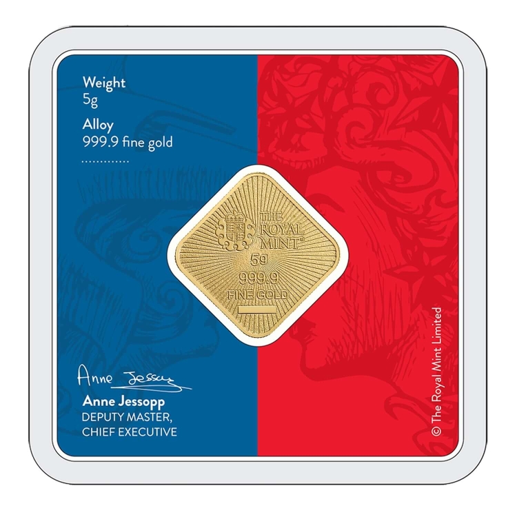 Britannia and Liberty 5g Gold minted Bar