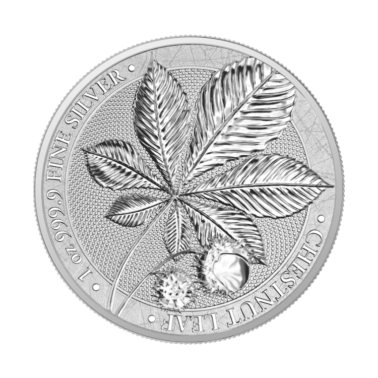 Germania mint Chestnut Leaf 1oz silver coin