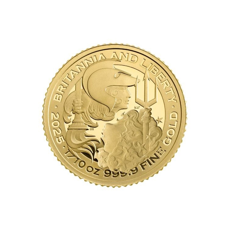 2025 Britannia and Liberty Gold 1/10oz Proof coin