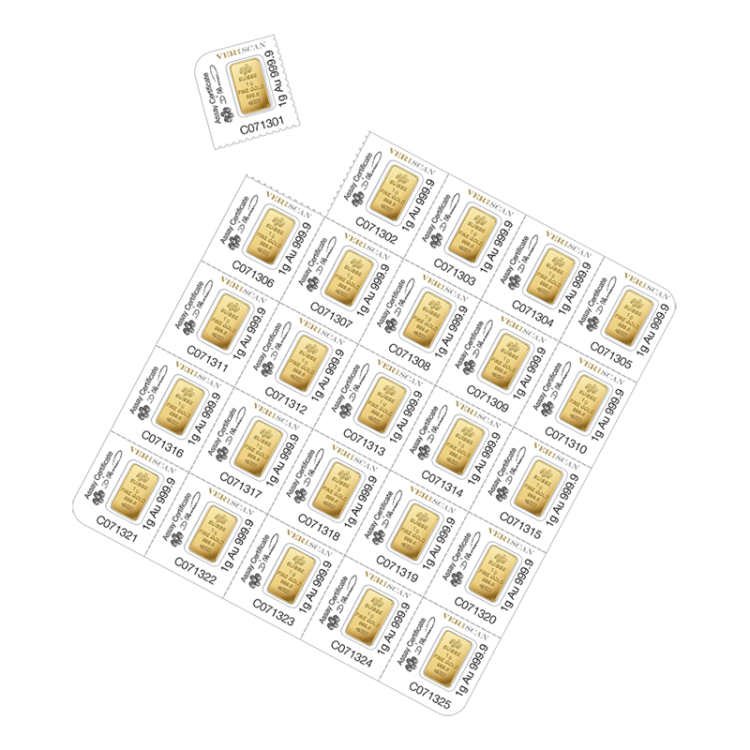 Pamp Suisse Fortuna 25 x 1g Multigram Minted Bar