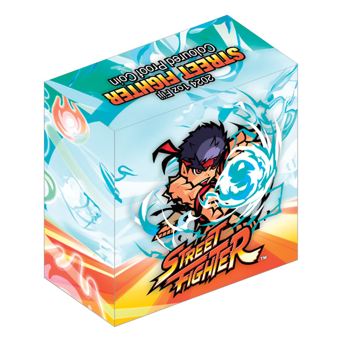 2024 Street Fighter mini Ryu 1oz Coloured Proof silver coin
