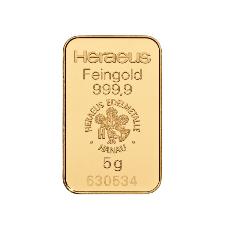 Argor Heraeus 5 gram minted Classic bar